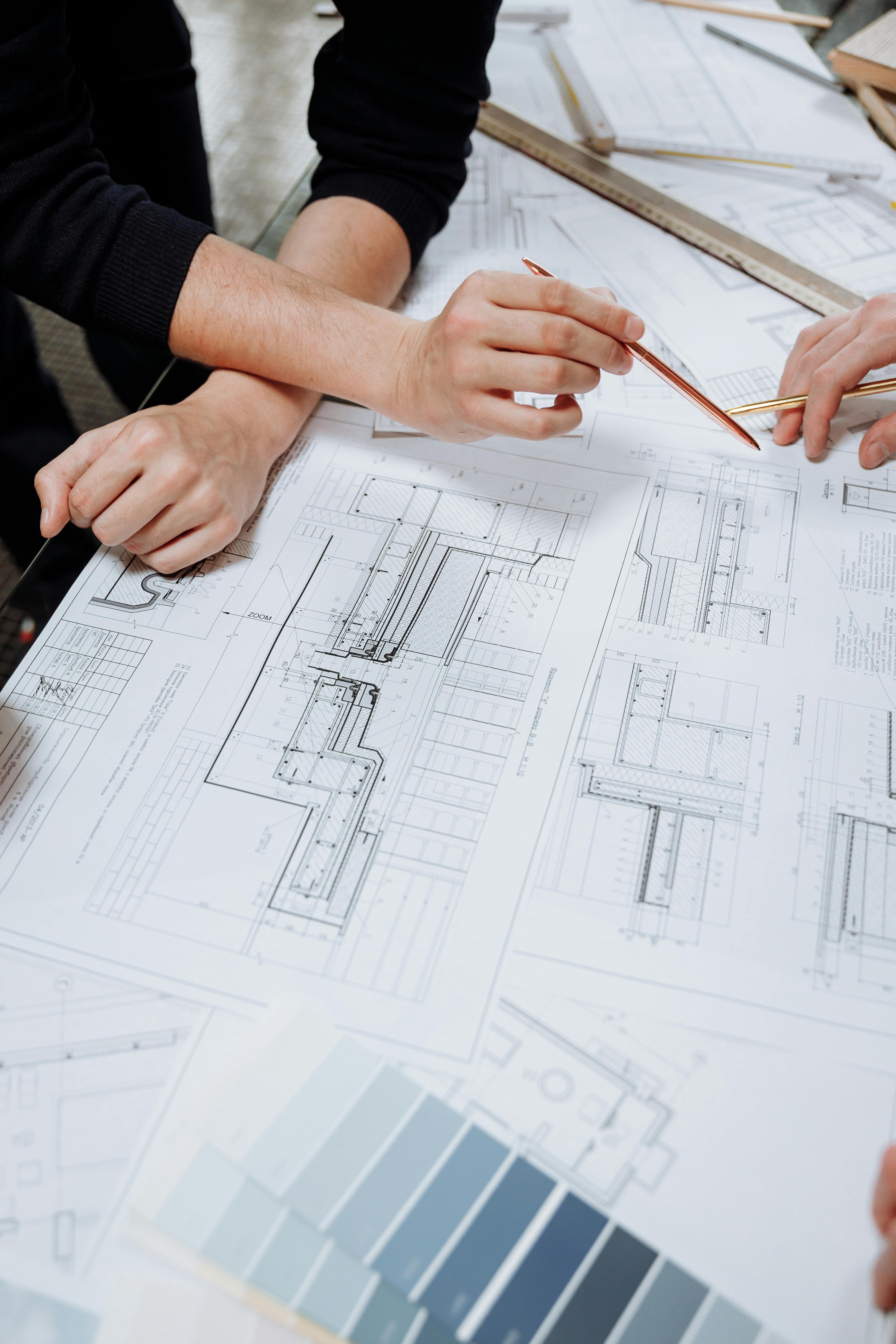 Structural engineering plans and blueprints